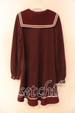 画像3: Amavel / セーラースウェットワンピース F ワイン O-25-12-23-052-CA-OP-YM-OS (3)