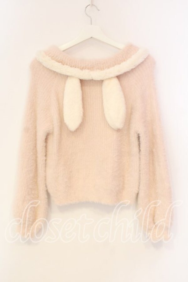 画像2: Amavel / うさみみシャギーニットプルオーバー F ピンク O-25-12-23-056-CA-TO-YM-OS (2)