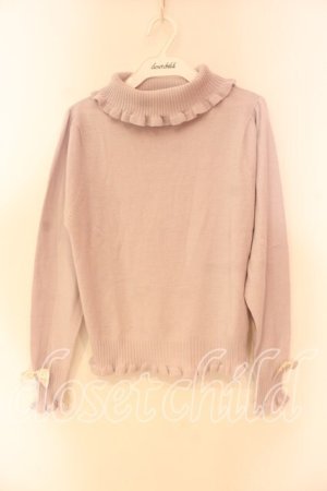 画像: Amavel / テレコフリルタートルニット  ラベンダー O-25-12-23-057-CA-TO-YM-OS