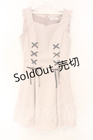 画像: Ank Rouge / ベロアレースアップジャンパースカート  ピンク千鳥格子 O-25-12-23-061-CA-OP-IG-ZT095