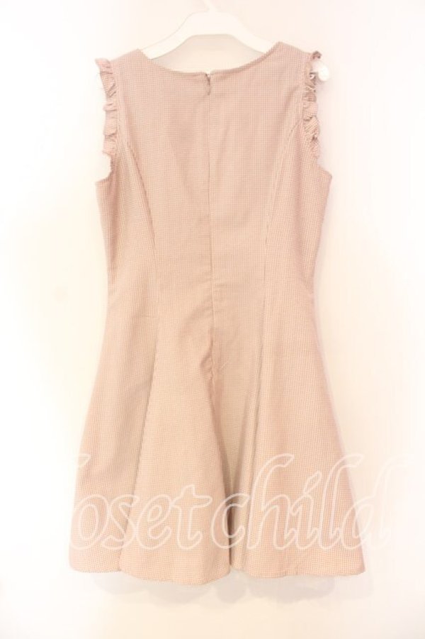 画像2: Ank Rouge / ベロアレースアップジャンパースカート  ピンク千鳥格子 O-25-12-23-061-CA-OP-IG-OS (2)