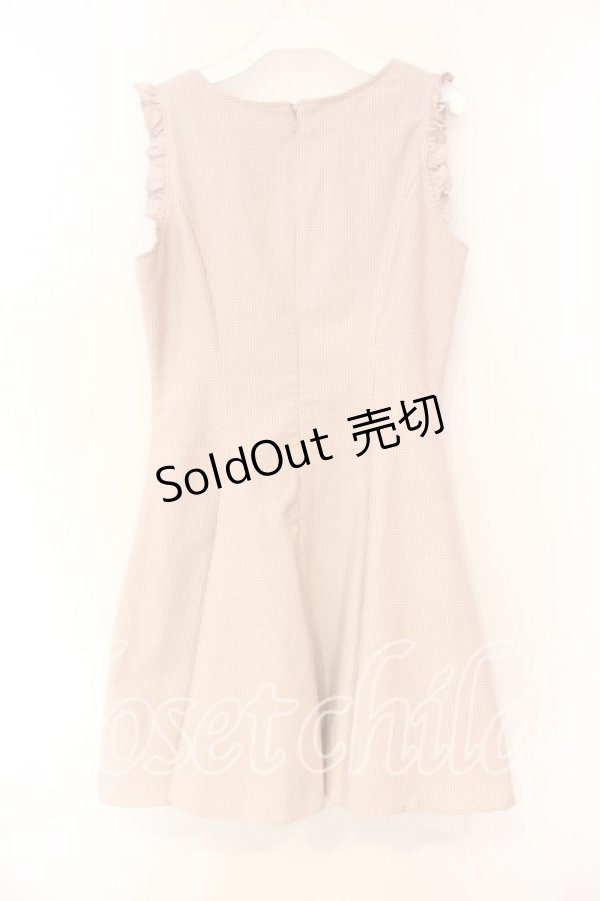 画像2: Ank Rouge / ベロアレースアップジャンパースカート  ピンク千鳥格子 O-25-12-23-061-CA-OP-IG-ZT095 (2)