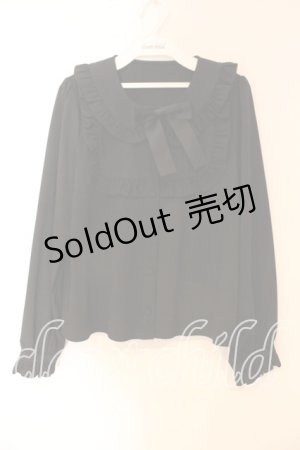 画像: Ank Rouge / ヨークフリルリボンブラウス  クロ O-25-12-23-068-CA-BL-IG-OS