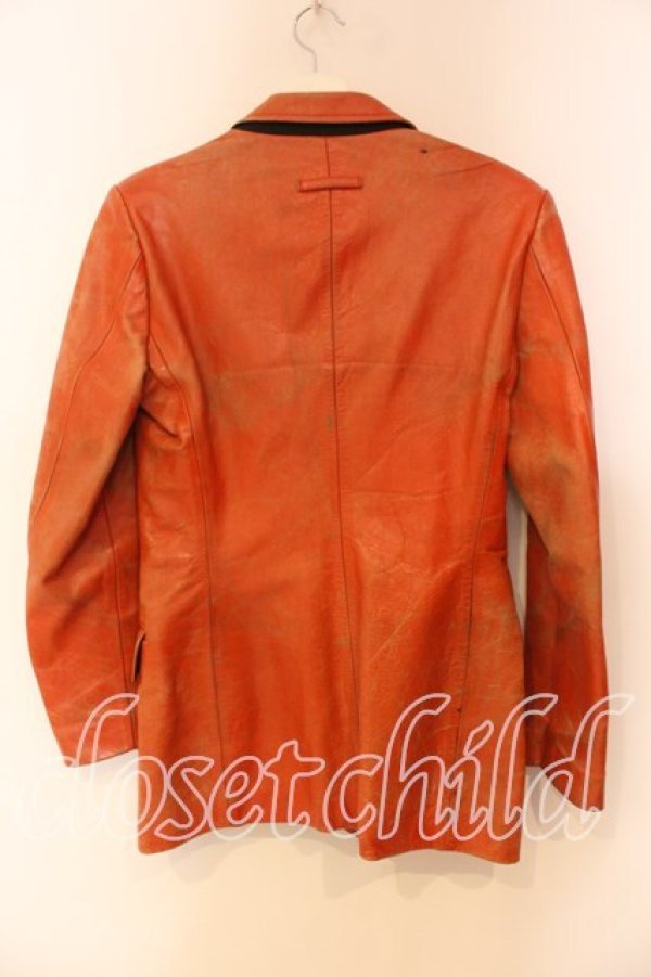 画像3: Jean Paul GAULTIER / ユーズドカウレザーテーラードジャケット 40 オレンジ O-25-12-23-001-GO-CO-YM-OS (3)