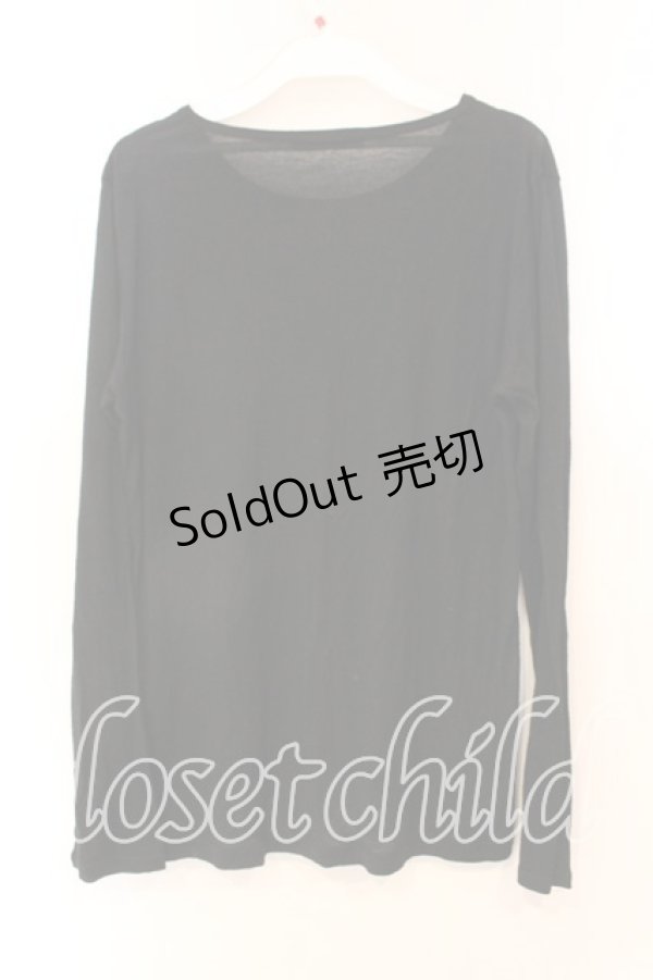 画像2: ALGONQUINS / フレームクロスカットソー UNISEX ブラック O-25-12-23-009-AL-TO-YM-OS (2)