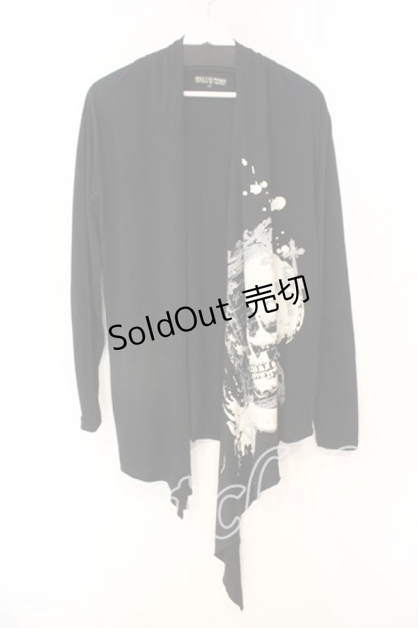 画像1: HELL CAT PUNKS / スカルプリントカーディガン F ブラック O-25-12-23-010-PU-TO-YM-OS (1)