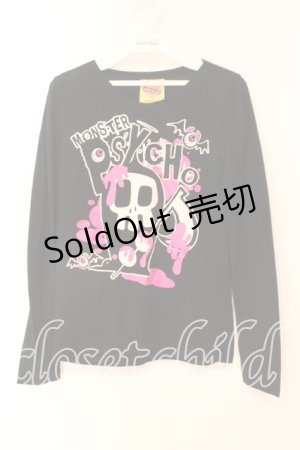 画像: SUPER LOVERS / MONSTER PSYCHO プリントカットソー  ブラック O-25-12-23-011-PU-TO-YM-OS
