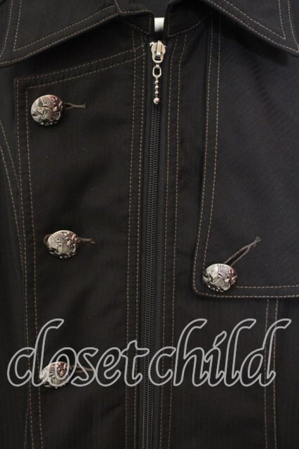 画像2: ALGONQUINS / フラップスカート付きアシンメトリーワンピース F ブラック O-25-12-23-016-AL-OP-YM-OS (2)