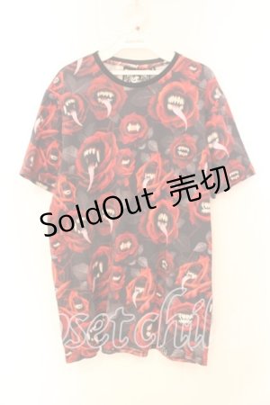 画像: KILL STAR / リリスタン Tシャツ L ブラックｘレッド O-25-12-23-018-SL-TS-YM-OS