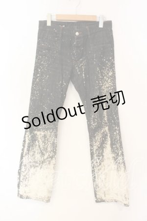 画像: Jean Paul GAULTIER / ブリーチデニムパンツ W64 ブラック O-25-12-23-023-GO-PA-YM-OS