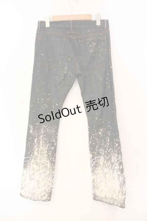 画像2: Jean Paul GAULTIER / ブリーチデニムパンツ W64 ブラック O-25-12-23-023-GO-PA-YM-OS (2)