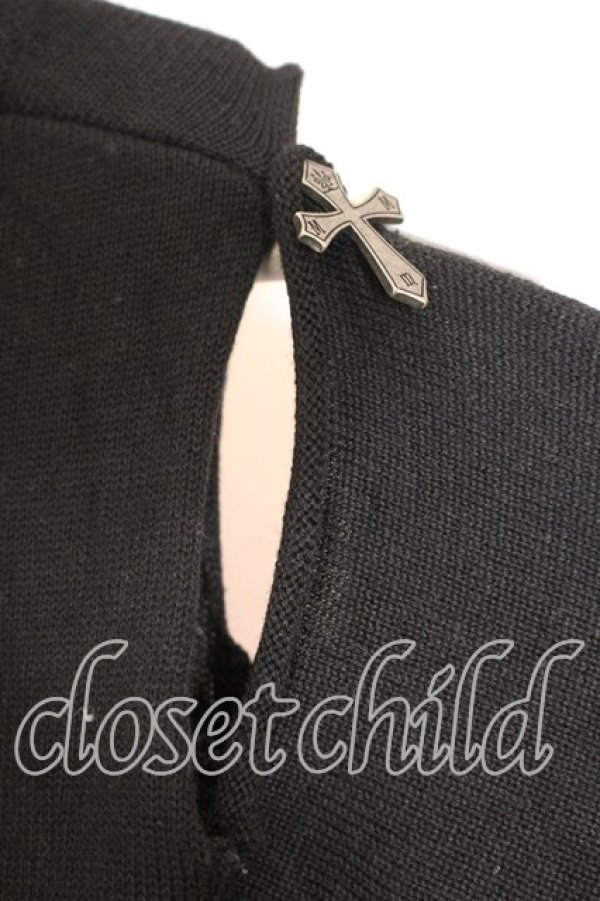 画像3: Moi-meme-Moitie / 十字架ボタンロングスリーブニット  ブラック O-25-12-23-024-MO-TO-IG-OS (3)