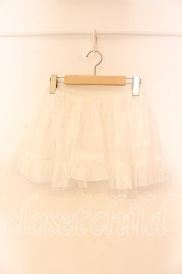 画像1: merry jenny / シアーレースフリルエプロン F ホワイト O-25-12-23-025-LO-ZA-YM-OS (1)