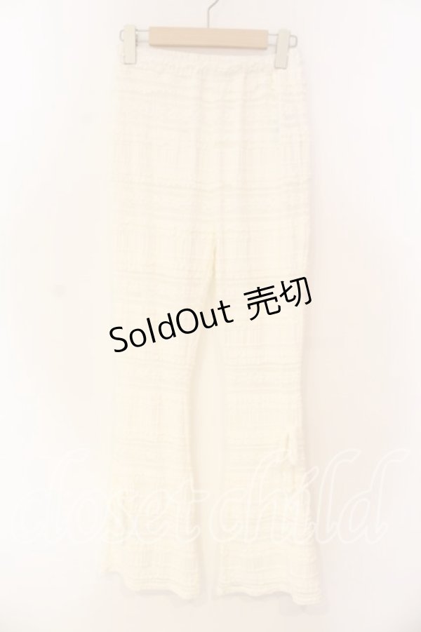 画像1: merry jenny / リボンレースフレアパンツ F ホワイト O-25-12-23-026-LO-PA-YM-OS (1)