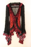 画像1: Qutie Frash / レースカーディガン  レッドｘブラック O-25-12-23-028-QU-TO-YM-OS (1)