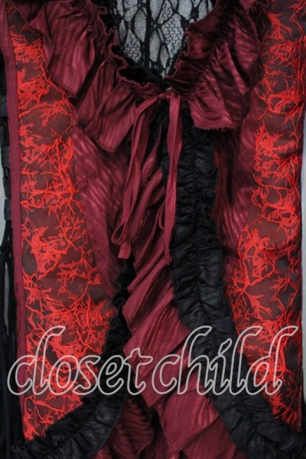 画像2: Qutie Frash / レースカーディガン  レッドｘブラック O-25-12-23-028-QU-TO-YM-OS (2)