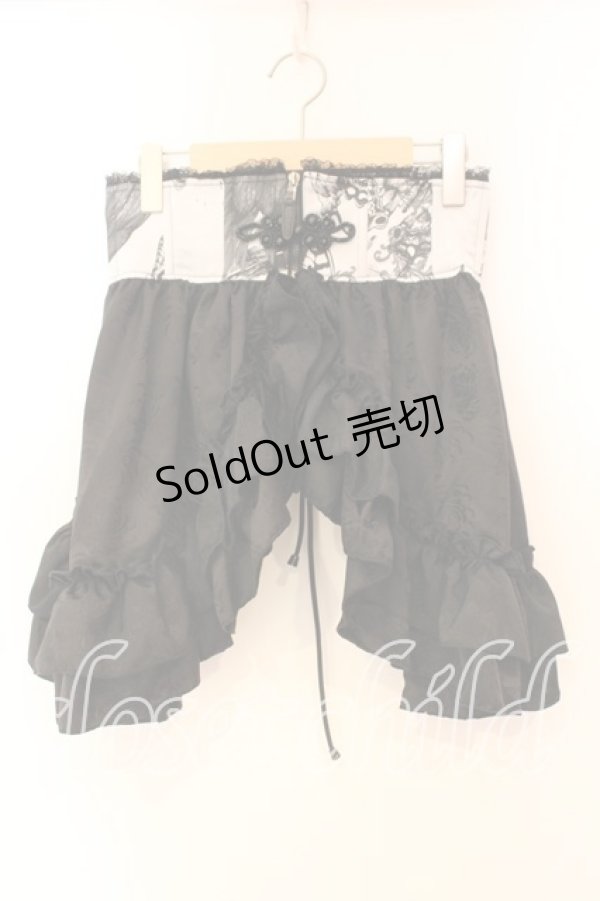 画像1: Qutie Frash / 2025プレミアム〜黒蝶〜ラップコルセット  ブラックｘシルバー O-25-12-23-029-QU-BL-YM-OS (1)