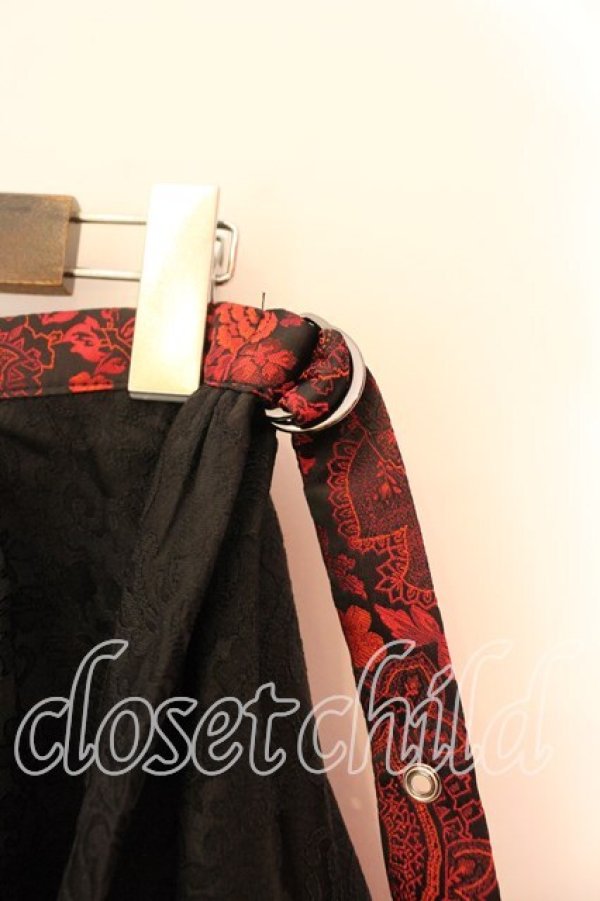 画像3: Qutie Frash / アシメラップスカート  ブラックｘレッド O-25-12-23-031-QU-SK-YM-OS (3)