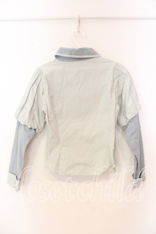 画像3: Maison de FLEUR Petite Robe canone / 袖切り替えブラウス S サックス O-25-12-25-035-EL-BL-IG-OS (3)