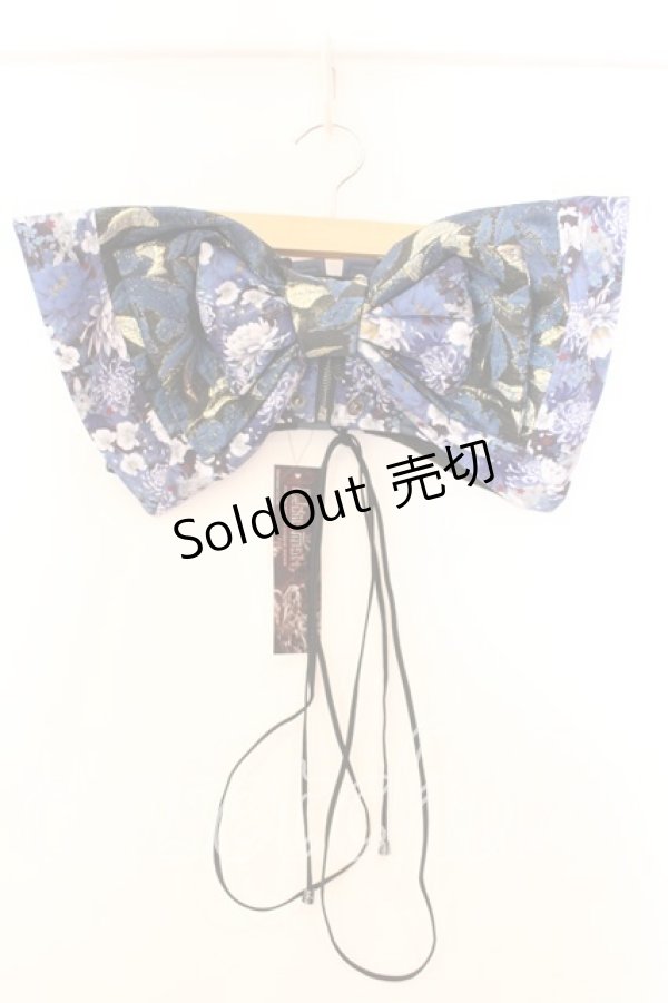 画像1: Qutie Frash / リボン帯コルセット  ブルー O-25-12-25-036-QU-TO-IG-ZT546 (1)