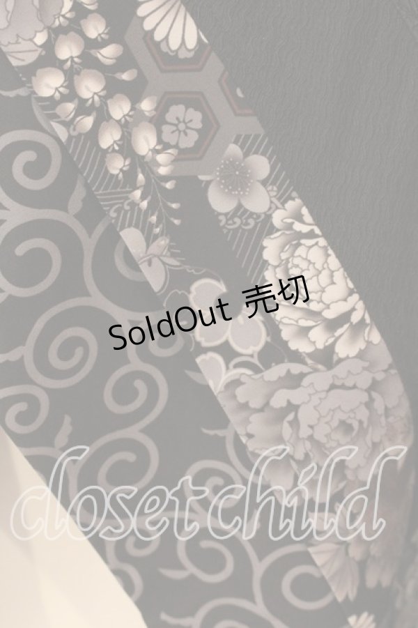 画像3: Qutie Frash / 着物チュニック  ブラック O-25-12-25-037-QU-OP-IG-OS (3)