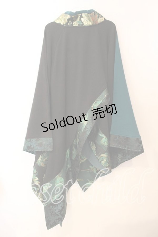 画像5: Qutie Frash / アシメ着物カーデ  ブラック×グリーン O-25-12-25-038-QU-JA-IG-OS (5)