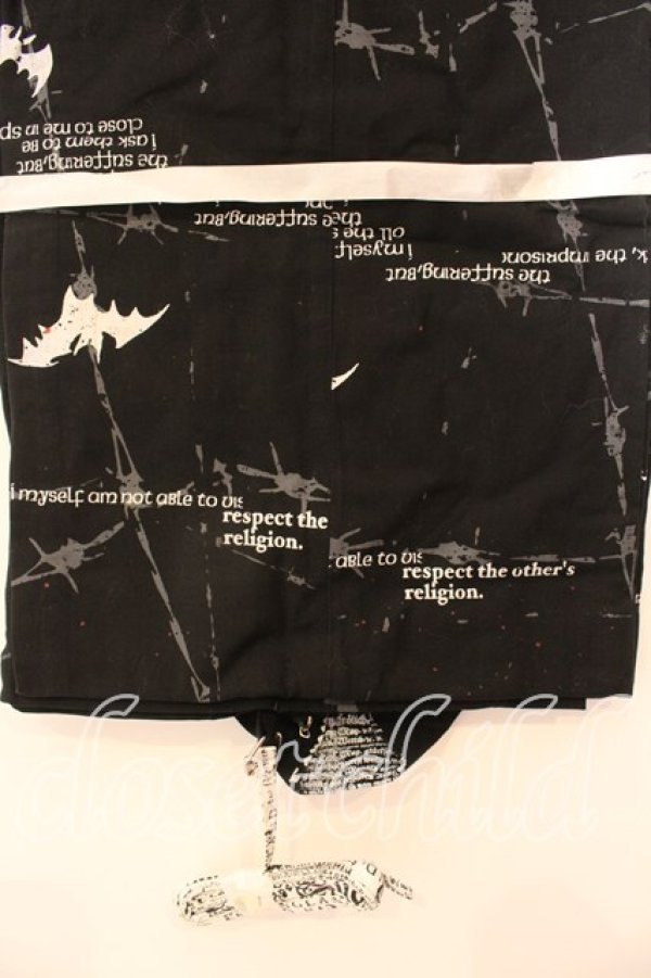 画像2: h.ANARCHY / オリジナルプリント浴衣  ブラック O-25-12-25-043-HN-OP-IG-OS (2)