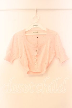 画像: Innocent World / パールボタン ニットボレロ  ピンク O-25-12-25-044-IW-TO-IG-OS