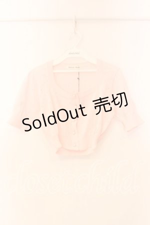 画像: Innocent World / パールボタン ニットボレロ  ピンク O-25-12-25-044-IW-TO-IG-OS