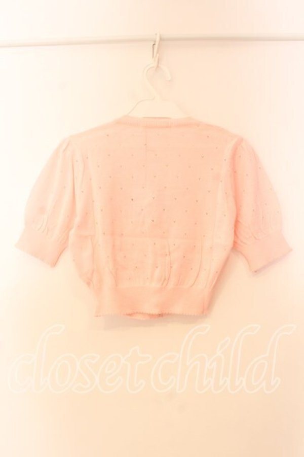 画像3: Innocent World / パールボタン ニットボレロ  ピンク O-25-12-25-044-IW-TO-IG-OS (3)