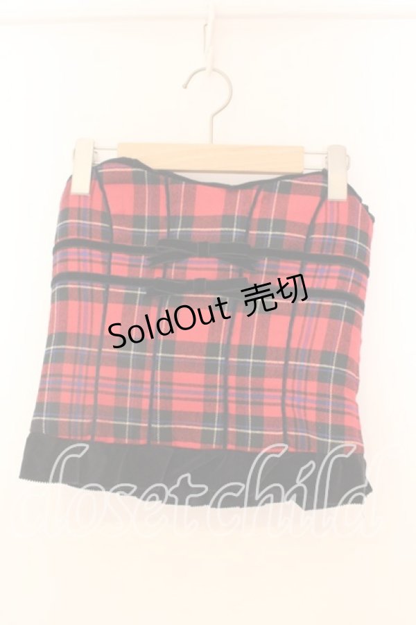 画像1: Jane Marple / 別珍切り替えビスチェ M レッド O-25-12-25-045-JM-TO-IG-OS (1)