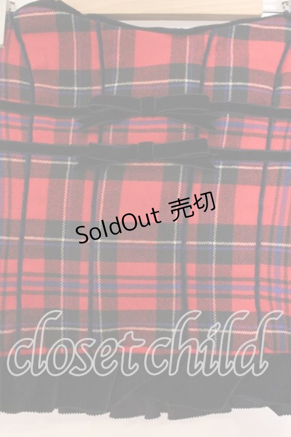 画像2: Jane Marple / 別珍切り替えビスチェ M レッド O-25-12-25-045-JM-TO-IG-OS (2)