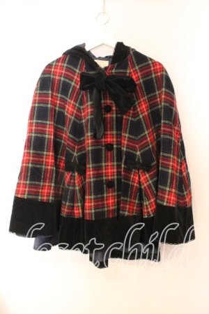 画像: metamorphose / ロイヤルチェックマント  クロ O-25-12-25-046-ME-JA-IG-OS