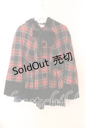 画像: metamorphose / ロイヤルチェックマント  クロ O-25-12-25-046-ME-JA-IG-OS