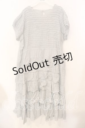 画像: WONDERFUL WORLD / ピコフリルワンピース【お直しあり】  グレー O-25-12-25-047-LO-OP-IG-OS