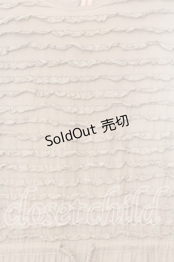 画像2: WONDERFUL WORLD / ピコフリルワンピース【お直しあり】  グレー O-25-12-25-047-LO-OP-IG-OS (2)