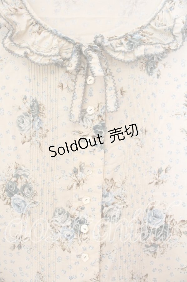 画像2: PINK HOUSE / アンティークローズ段々ワンピース【お直しあり】  アイボリー×サックス O-25-12-25-049-0-OP-IG-OS (2)