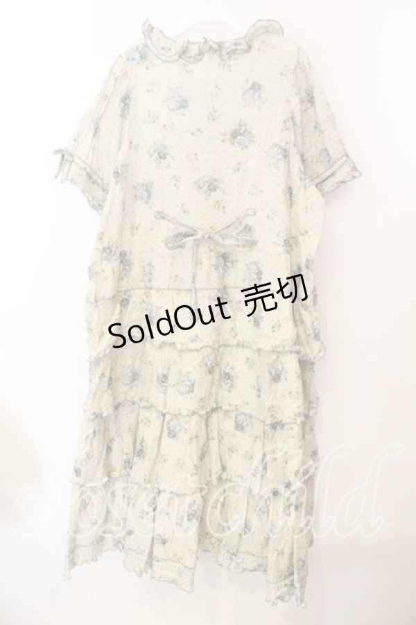 画像3: PINK HOUSE / アンティークローズ段々ワンピース【お直しあり】  アイボリー×サックス O-25-12-25-049-0-OP-IG-OS (3)