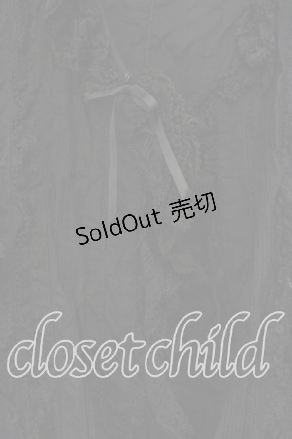 画像2: PINK HOUSE / チュールフリルタックオーバーブラウス  クロ O-25-12-25-051-LO-BL-IG-OS (2)