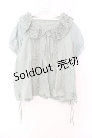 画像: WONDERFUL WORLD / ピコフリルタックプルブラウス【お直しあり】  グリーン O-25-12-25-052-LO-BL-IG-OS