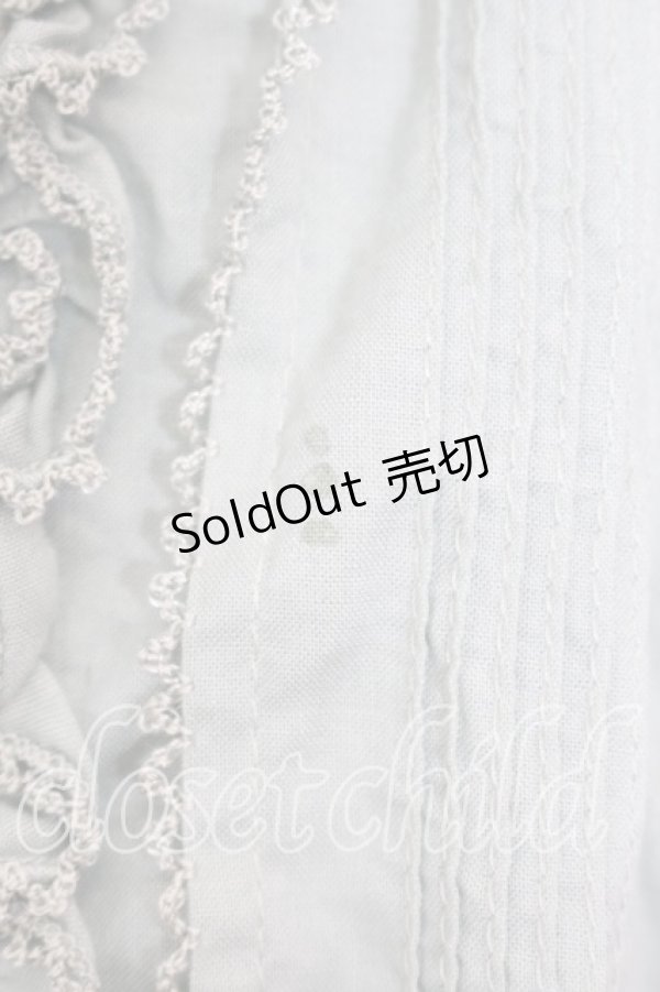 画像3: WONDERFUL WORLD / ピコフリルタックプルブラウス【お直しあり】  グリーン O-25-12-25-052-LO-BL-IG-OS (3)