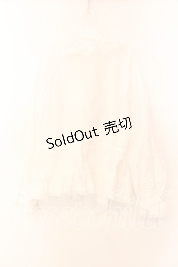 画像3: PINK HOUSE / タックフリルオーバーブラウス  シロ O-25-12-25-054-LO-BL-IG-ZT534 (3)