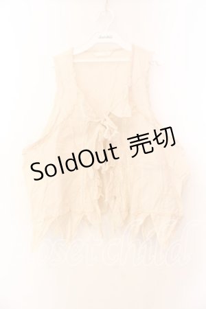 画像: PINK HOUSE / 三角オーバベスト【お直しあり】  アイボリー O-25-12-25-056-LO-TO-IG-OS