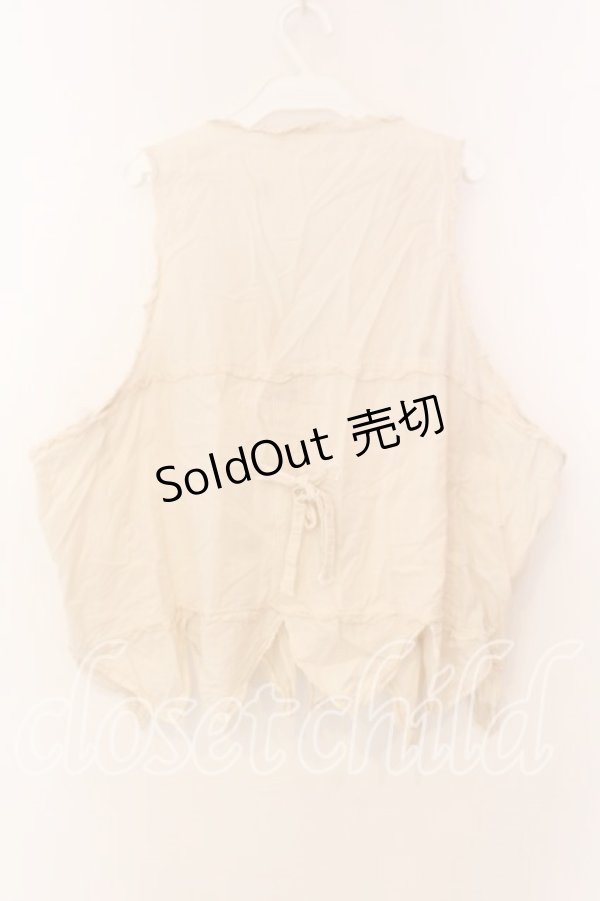 画像3: PINK HOUSE / 三角オーバベスト【お直しあり】  アイボリー O-25-12-25-056-LO-TO-IG-OS (3)