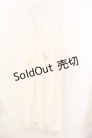 画像: PINK HOUSE / 刺繍エプロン  アイボリー O-25-12-25-057-LO-OP-IG-OS