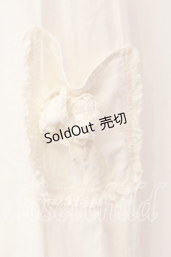 画像2: PINK HOUSE / 刺繍エプロン  アイボリー O-25-12-25-057-LO-OP-IG-OS (2)