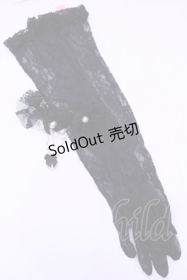 画像1: Angelic Pretty / レーシィロングレース手袋  クロ O-25-12-25-1038-AP-AC-IG-OS (1)