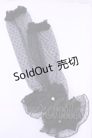 画像: Angelic Pretty / ハートチュールPrincessアームウォーマー  クロ O-25-12-25-1045-AP-ZA-OW-ZT0104R
