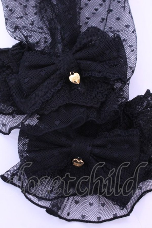 画像2: Angelic Pretty / ハートチュールPrincessアームウォーマー  クロ O-25-12-25-1045-AP-ZA-OW-OS (2)