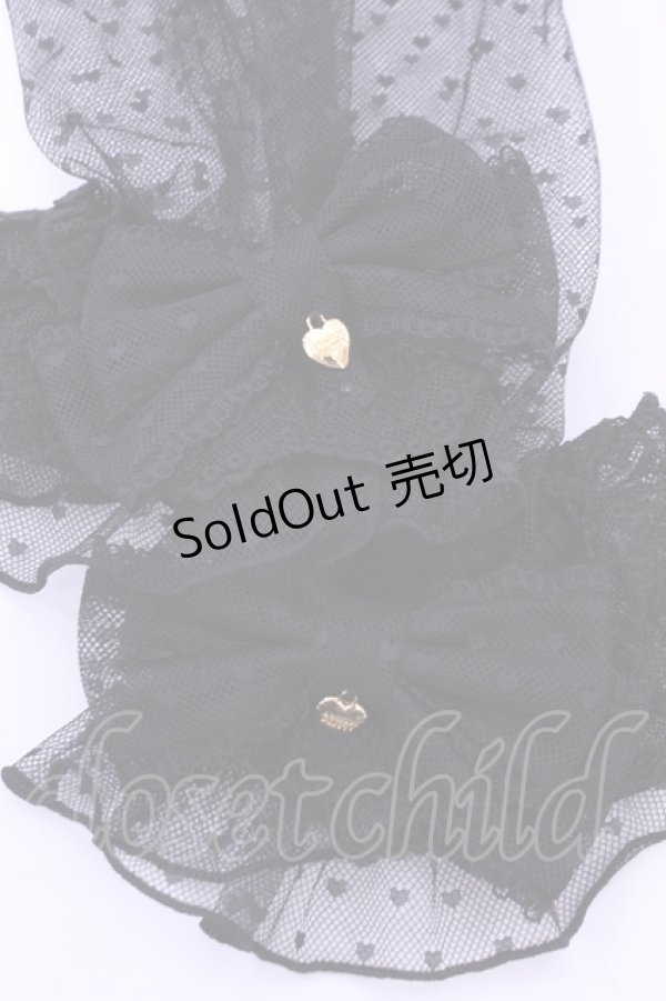 画像2: Angelic Pretty / ハートチュールPrincessアームウォーマー  クロ O-25-12-25-1045-AP-ZA-OW-ZT0104R (2)